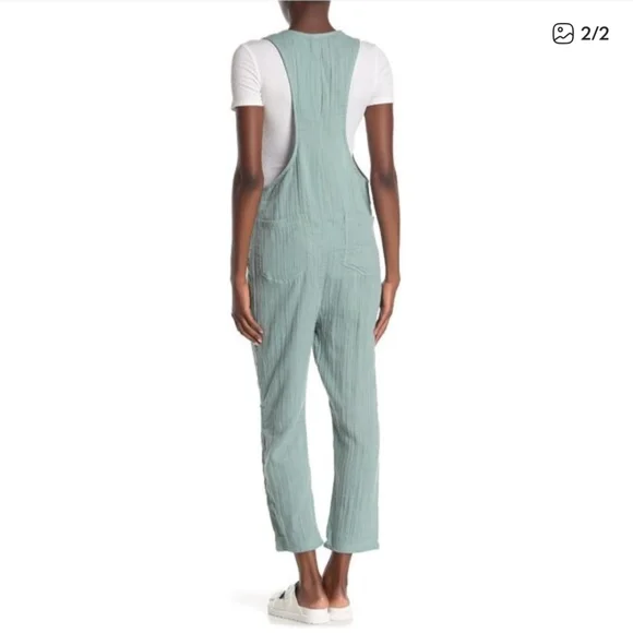 Free People OLIVE Womens Amy Romper Overalls Endless Summer 100% Cotton| Medium - Picture 4 of 10
